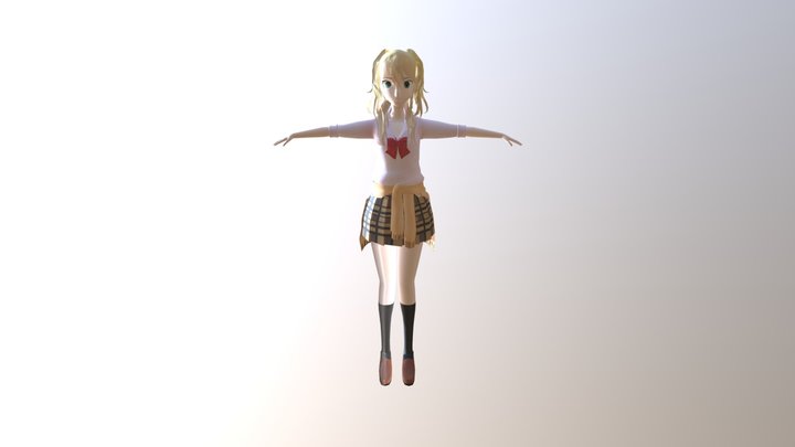 Anime female Character 3D Model
