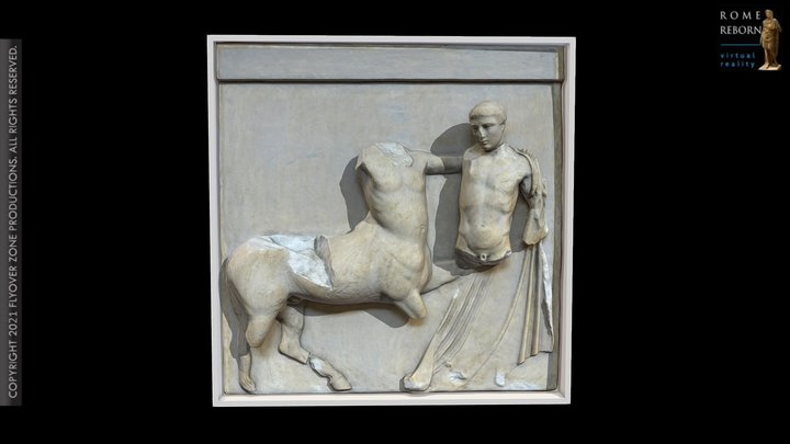 3D rendering of Metope South 06 (Parthenon)