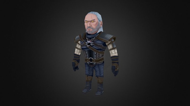 The Witcher 3 - Geralt of Rivia Texture Practice 3D Model