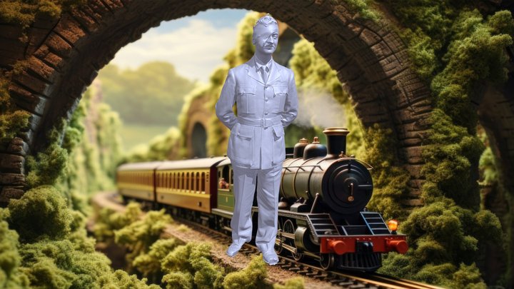 S3DS0026 Injured Pilot WW2 3D Model