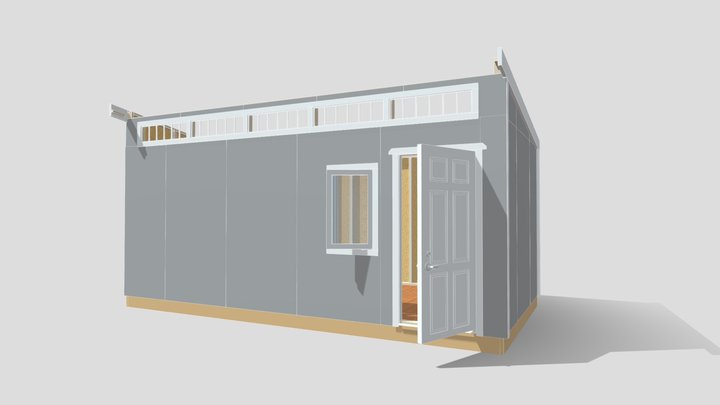 20’x10’ Studio Pro Style Shed with 24x40 Window 3D Model