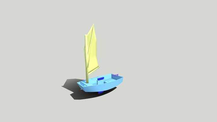 (Low Poly) Optimist Boat 3D Model