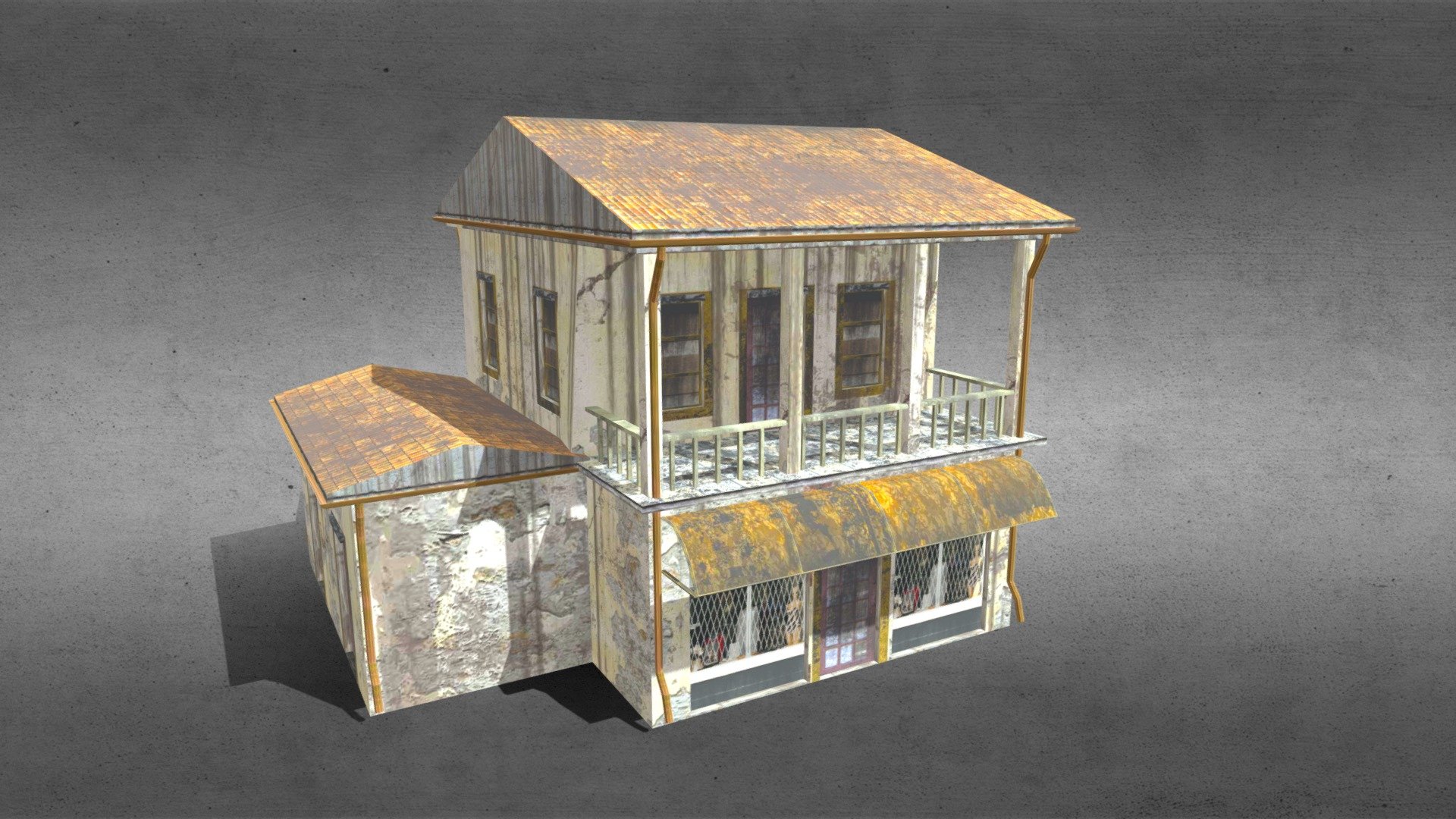 Old Western Building - 3D model by deklox [5893e35] - Sketchfab