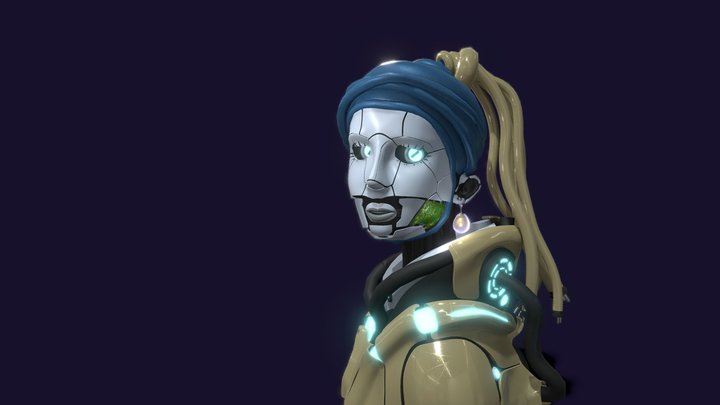 Girl with a pearl earring 3D Model