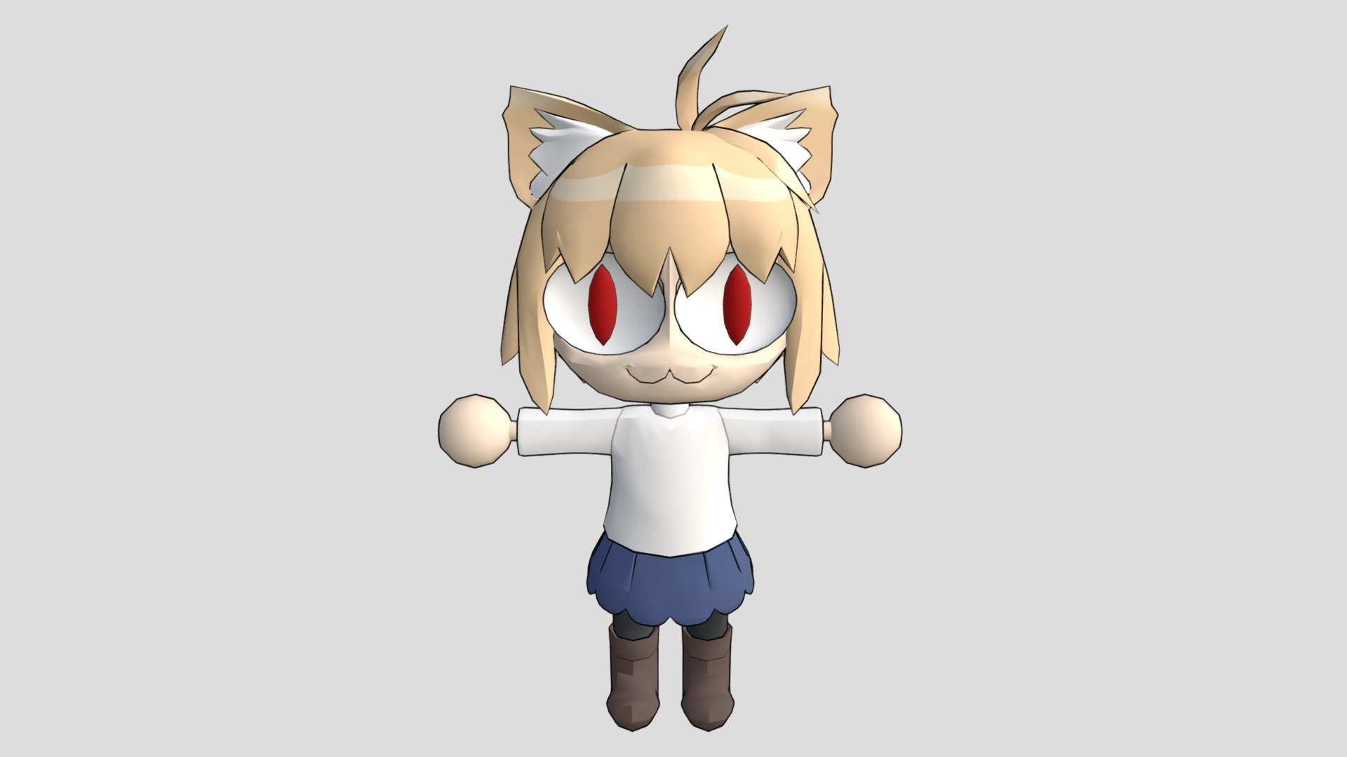 Game ready Rig | Neco-arc - Download Free 3D model by Monki