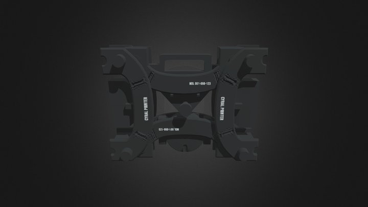 Printer Case animated 3D Model