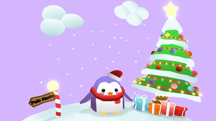 The Penguin Christmas 3D Model