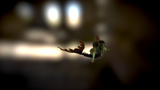 Mermaid with Textures 3D Model