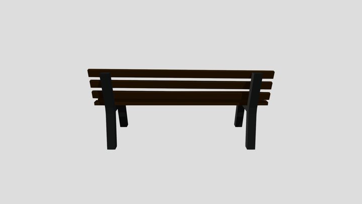 Low-Poly-Bench 3D Model