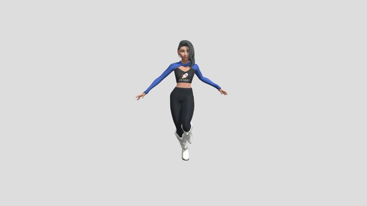walking girl (cat walk) 3D Model
