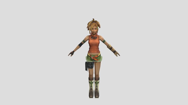 Low Poly Rikku 3D Model