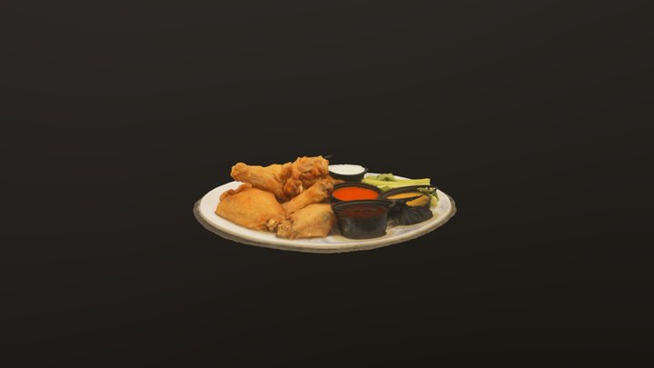 Luxe Burger's - Chicken Wings 3D Model