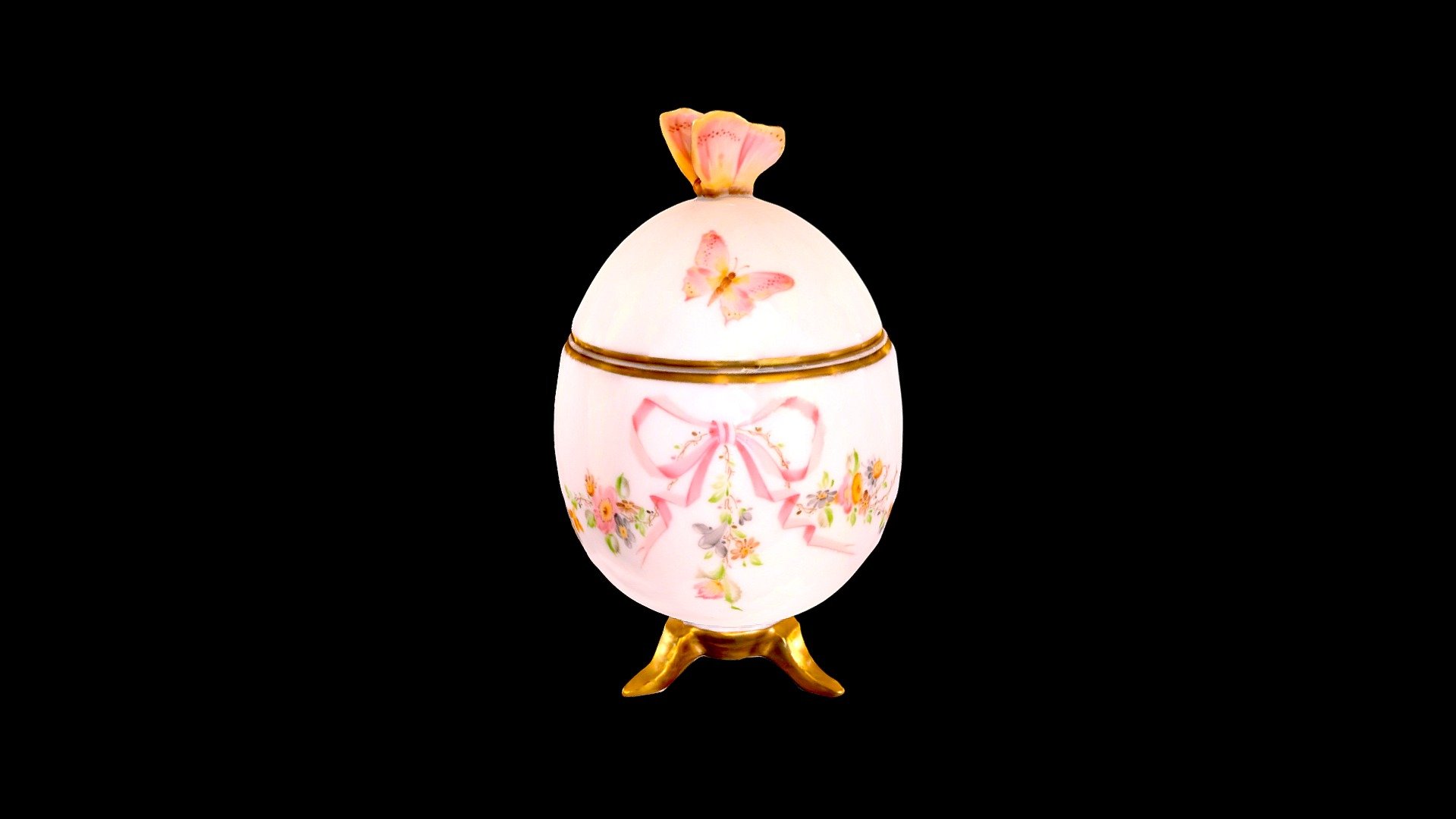 Egg, butterfly finial 06046017EDENP 3D model by Herend Porcelain