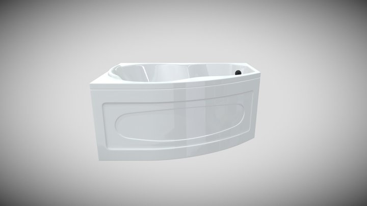 Берта - угловая акриловая ванна 3D Model