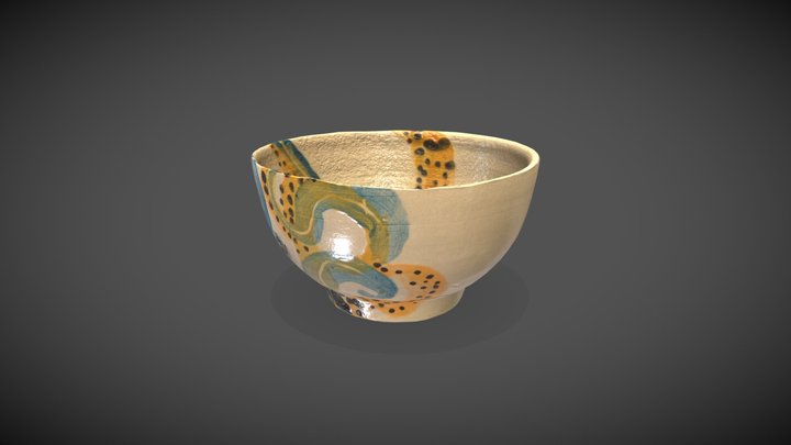 Realistic Clay ceramic bowl 3D Model