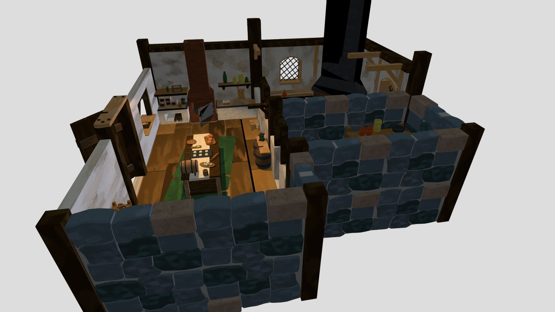 Wingless Valkyria's Tavern - 3D model by Rangeli [58a0a2d] - Sketchfab