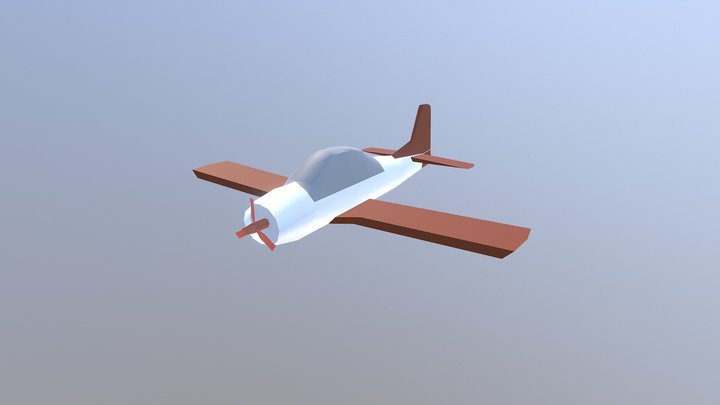Avion - avioneta low poly 3D Model