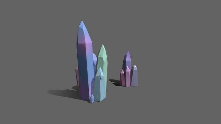 Adventurer's Camp Assignment - Crystal Clusters 3D Model