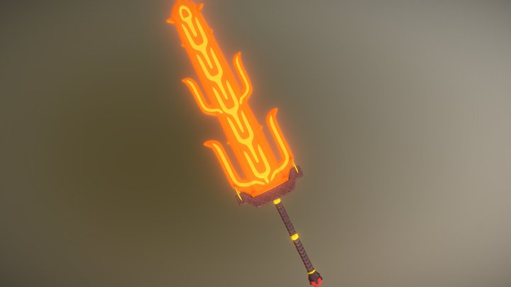 Zelda BoTW: The Great Flameblade 3D Model