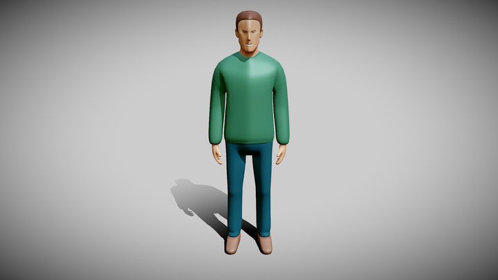 Man(Low Poly) 3D Model