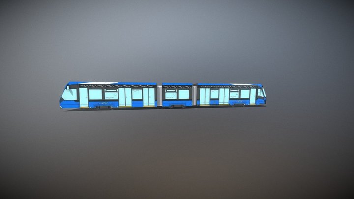 Vityaz Russian Tram PS1 style 3D Model