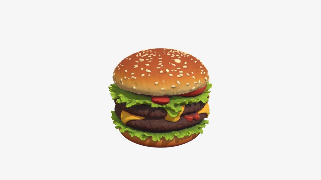 Stylized Double Cheeseburger