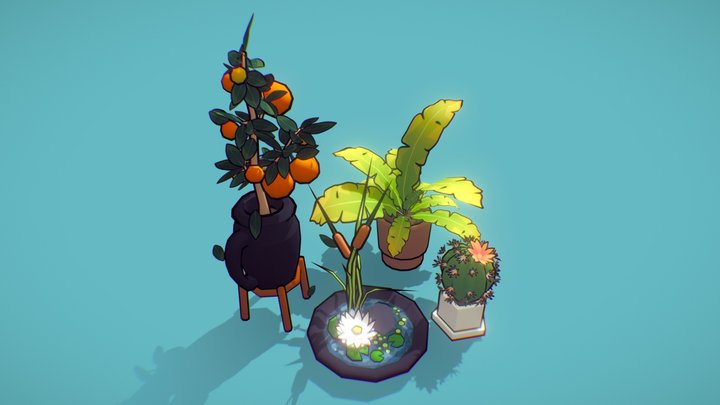 The Potted Pals 3D Model