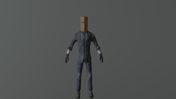 Box Man 3D Model