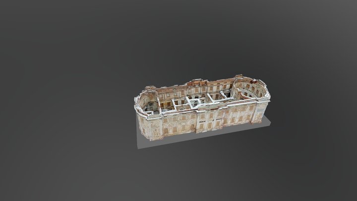 The ruins of the mansion. Руины усадьбы 3D Model