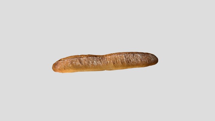 French Baguette 3D Model
