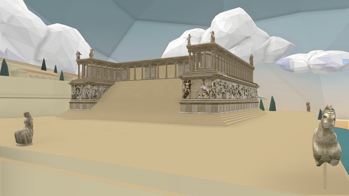 Pergamon Altar Creative Reconstruction 3D Model