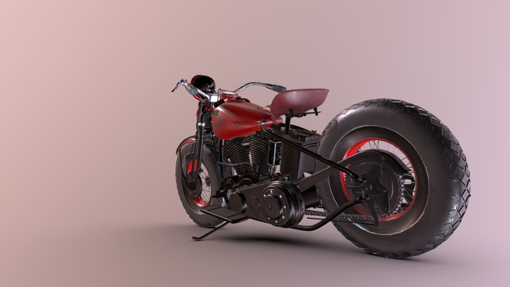 Harley Davidson Bobber — 3D Model 3D Model