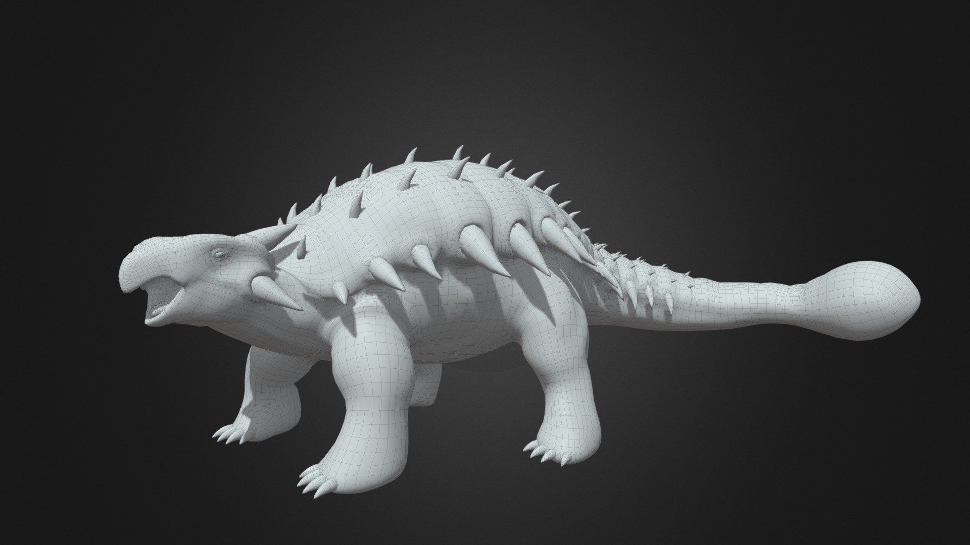 Ankylosaurus Rigged Basemesh - 3D model by Creature Guard ...