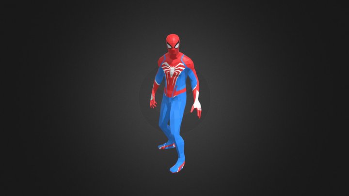 Low-Poly Spider-Man Advanced Suit 2.0 3D Model