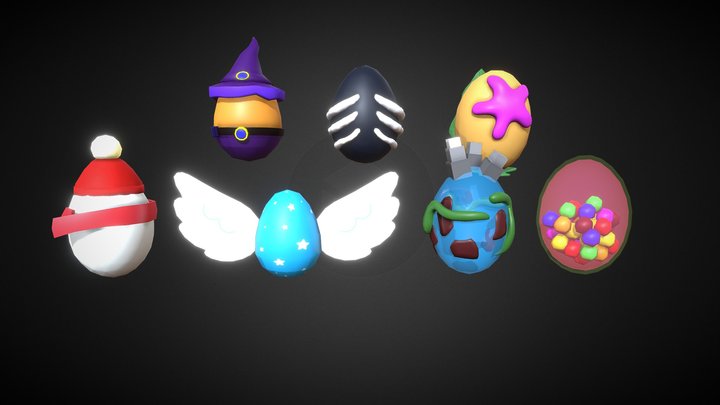 LOWPOLY EGGS ROBLOX 3D Model