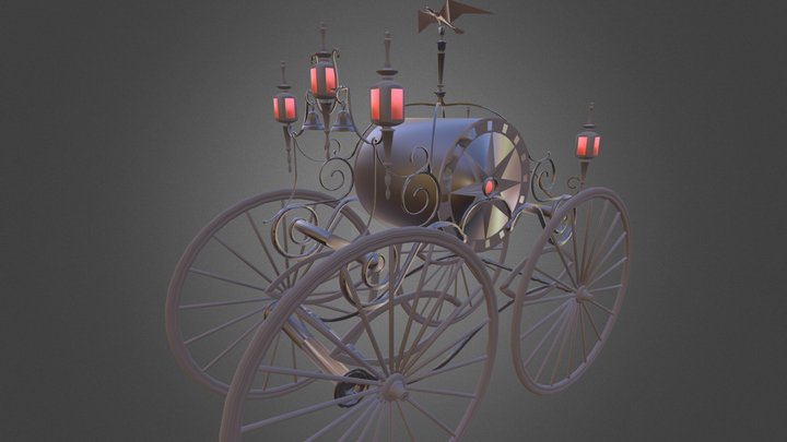 Parade antique vehicle 3D Model