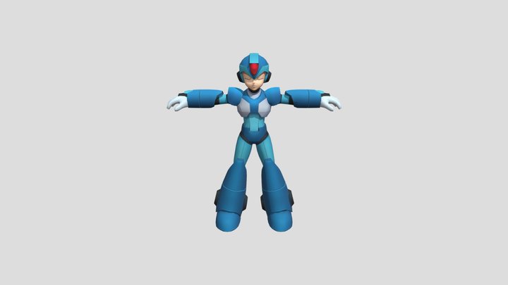 Custom Edited - Mega Man X Customs - X X8 Design 3D Model
