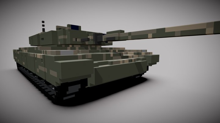 Voxel Heavy Tank 3D Model