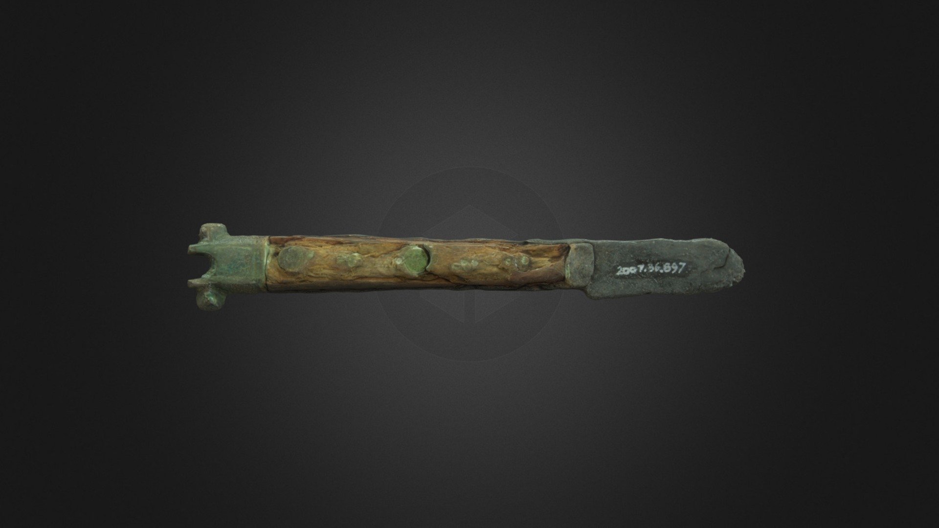 Knife with wood handle