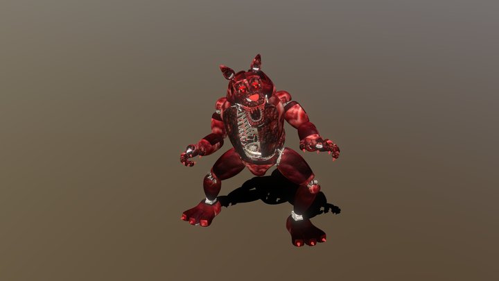 Bloodless Foxy: Animatronic Form – Free 3D Model STL