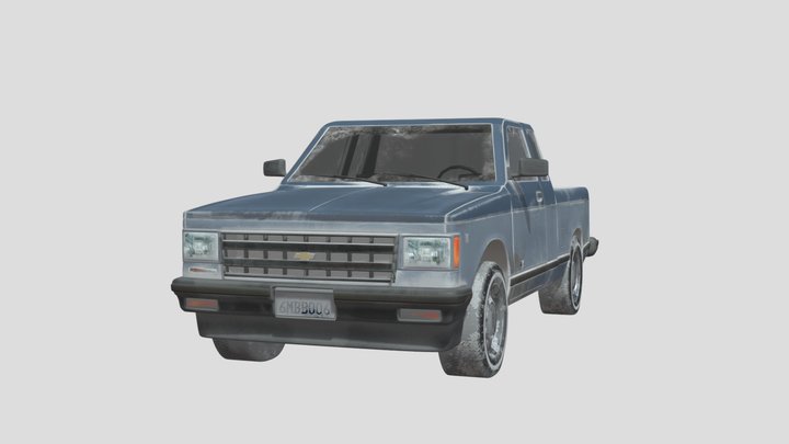 Chevy S10 Pickup 1990 (snowy) 3D Model