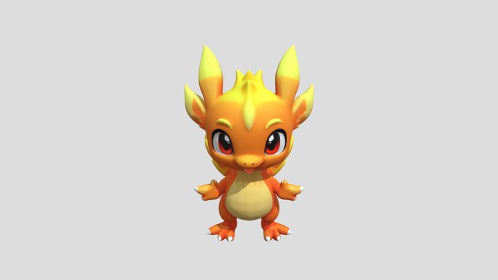 cute dragon creature 3D Model