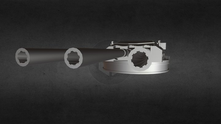 Yamato 18 Inch Cannon (WIP) 3D Model