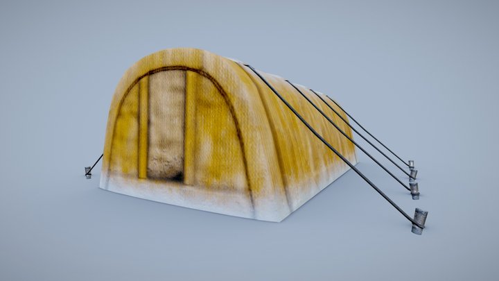 Low-Poly Arctic Tent 3D Model