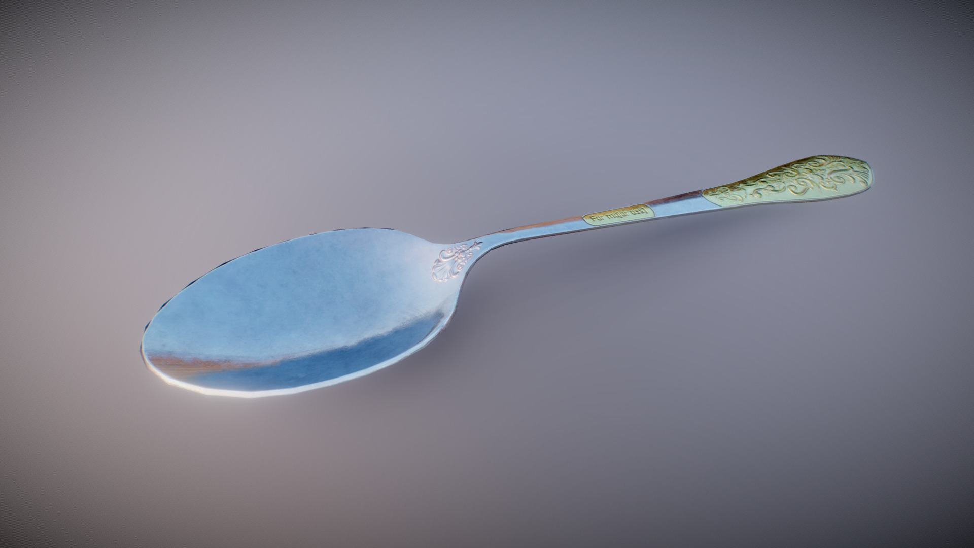 3D model Spoon for majors)) - This is a 3D model of the Spoon for majors)). The 3D model is about a blue and white toothbrush.