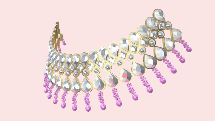 pink necklace 3D Model