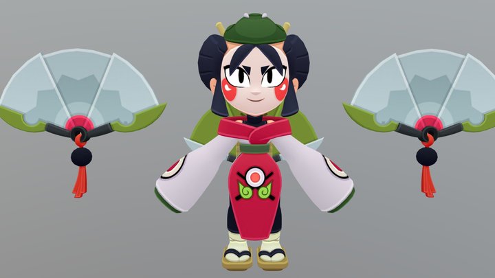 Kaze Brawl Stars 3d Model 3D Model