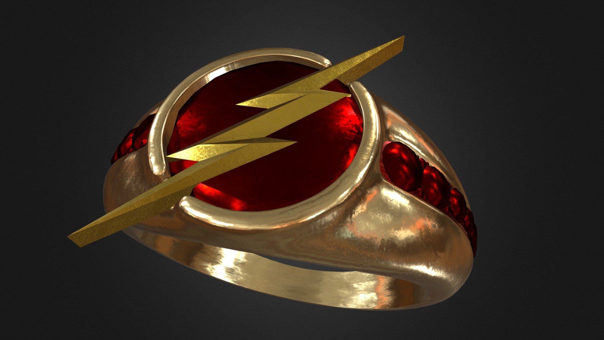 The Flash Ring 3D model by vinnyhaw [58bf37e] Sketchfab