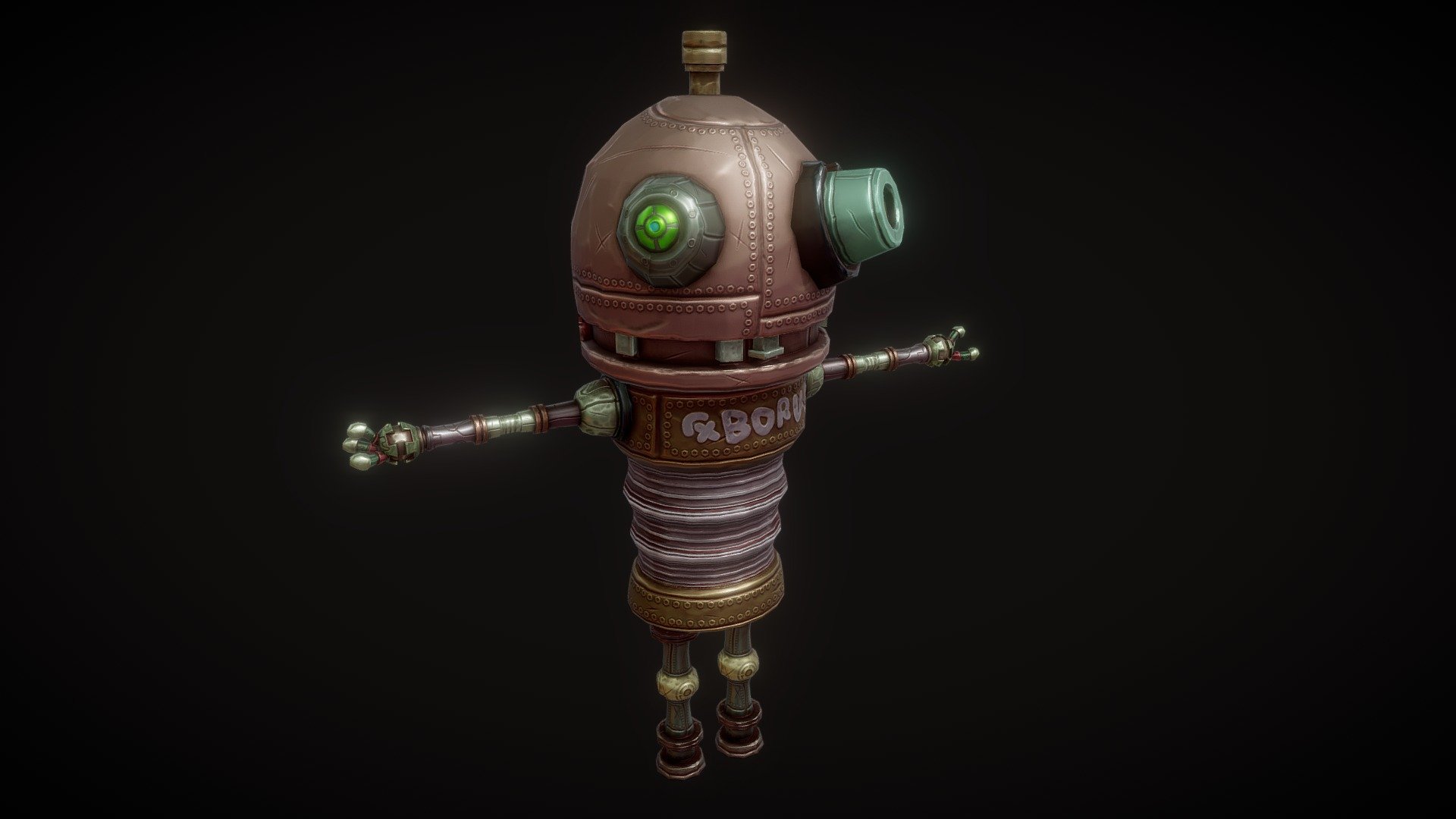 Stylized Dumb Robot : DUMBORU - 3D model by cat is activated ...