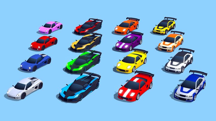 March 2023, Low Poly Cars - Mega Pack 3D Model